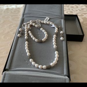 3 piece Real Pearl Crystal set